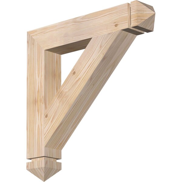 Ekena Millwork Traditional Arts & Crafts Smooth Bracket, Douglas Fir, 3 1/2"W x 22"D x 22"H BKT04X22X22TRA03SDF - main